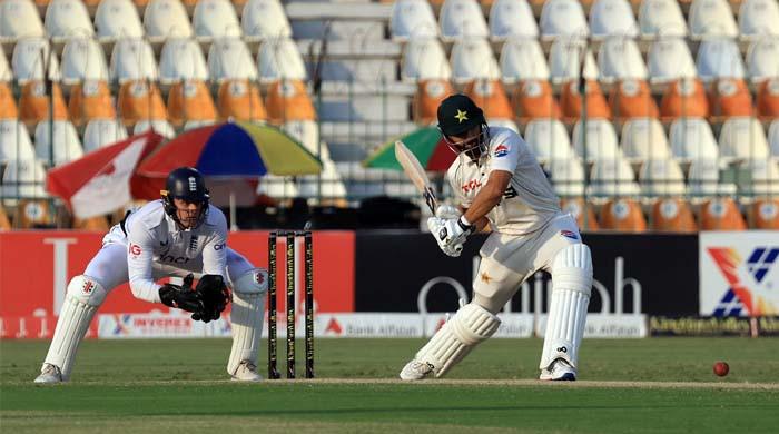 first-test:-agha,-jamal-to-the-rescue-after-england-bowlers-rock-pakistan