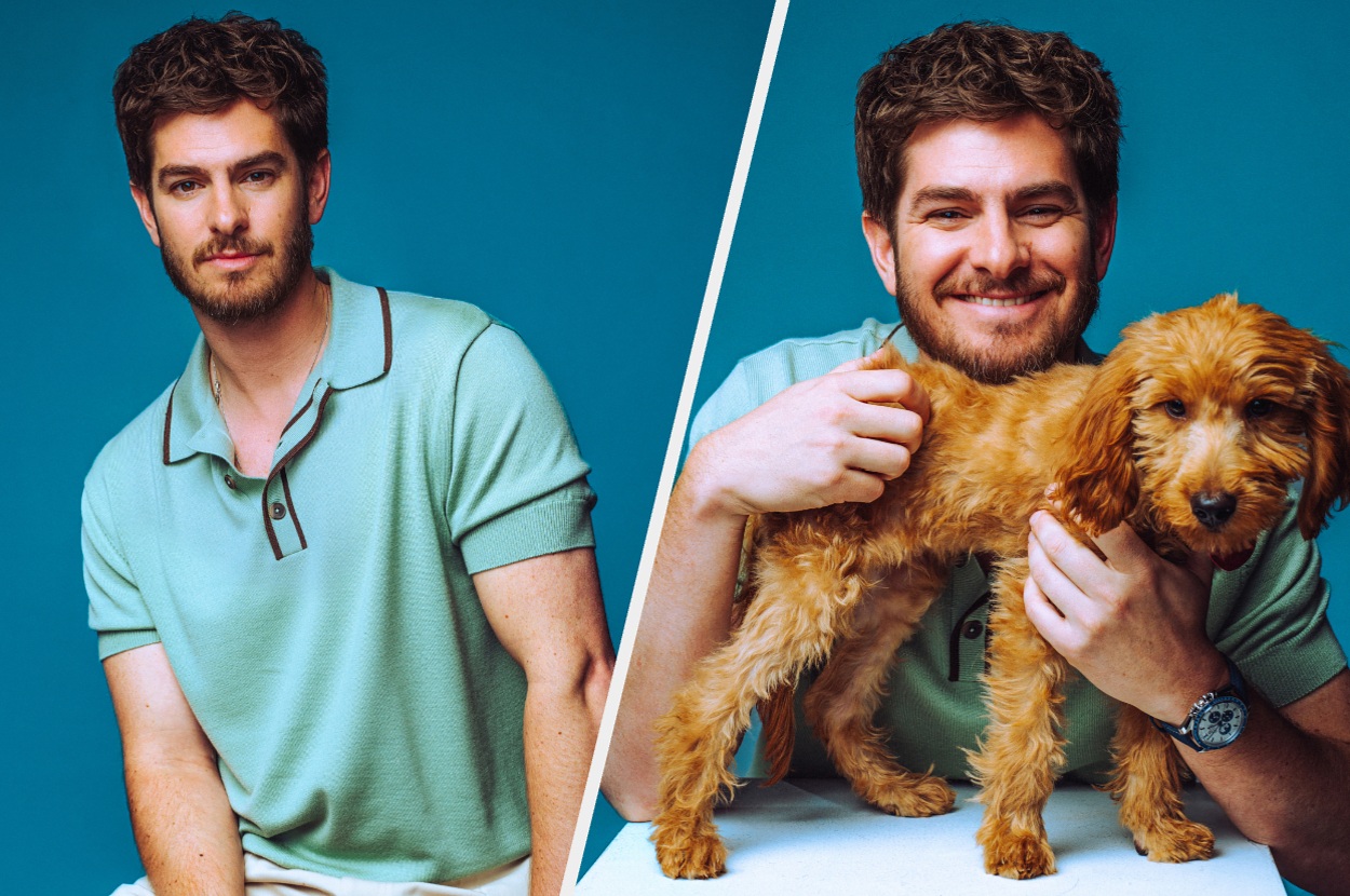 watch-andrew-garfield-fall-in-love-with-these-puppies-while-attempting-to-answer-interview-questions